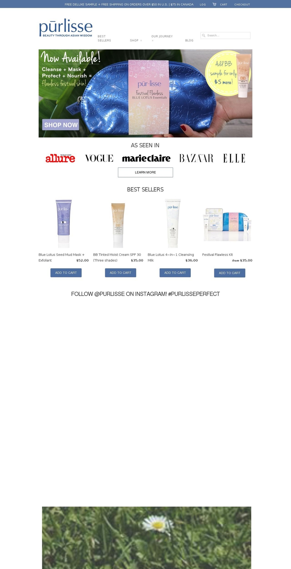 purlisse.com shopify website screenshot