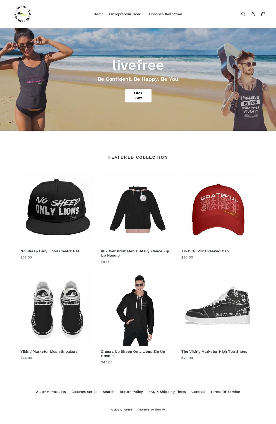 purooz.ca shopify website screenshot