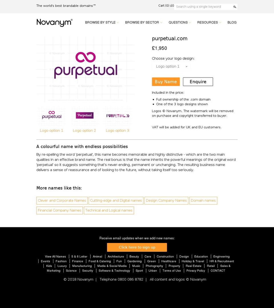 purpetual.com — Shopify storefront screenshot