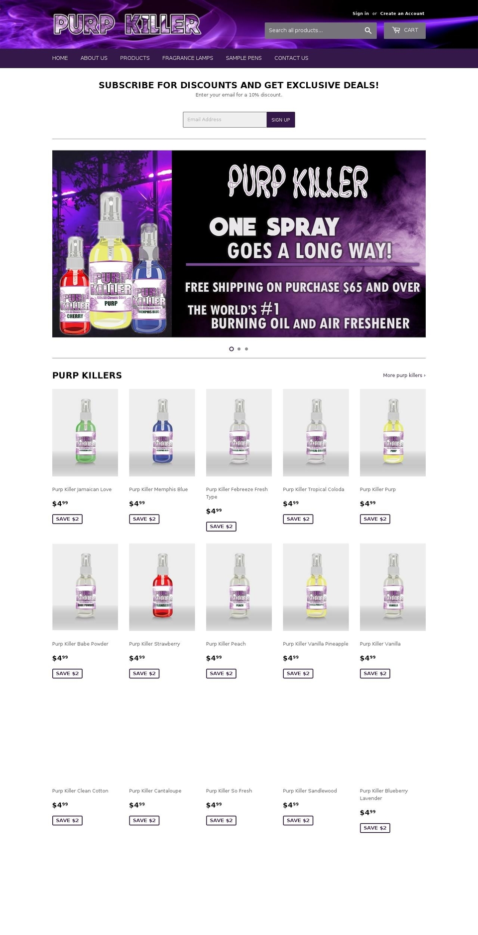 purpkiller.com shopify website screenshot