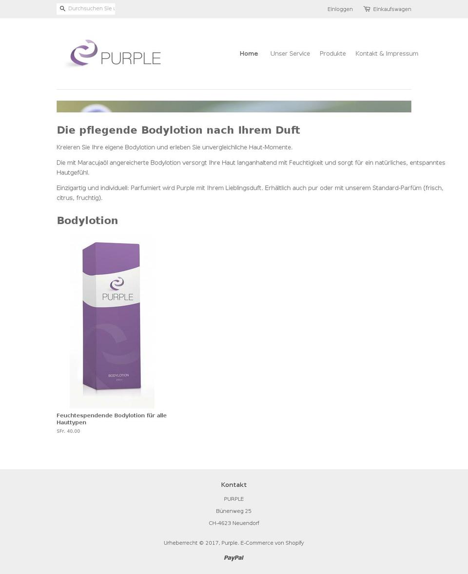 purple-cosmetics.com shopify website screenshot