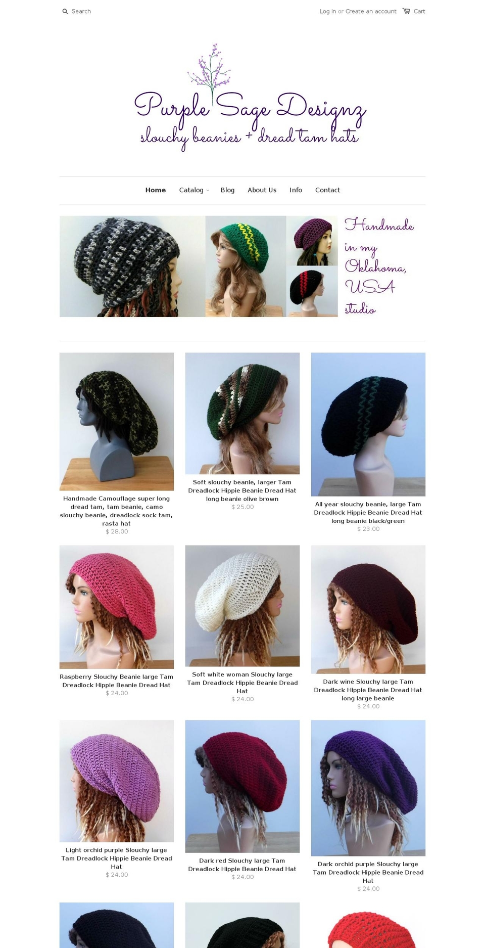 purple-sage-designz.com shopify website screenshot