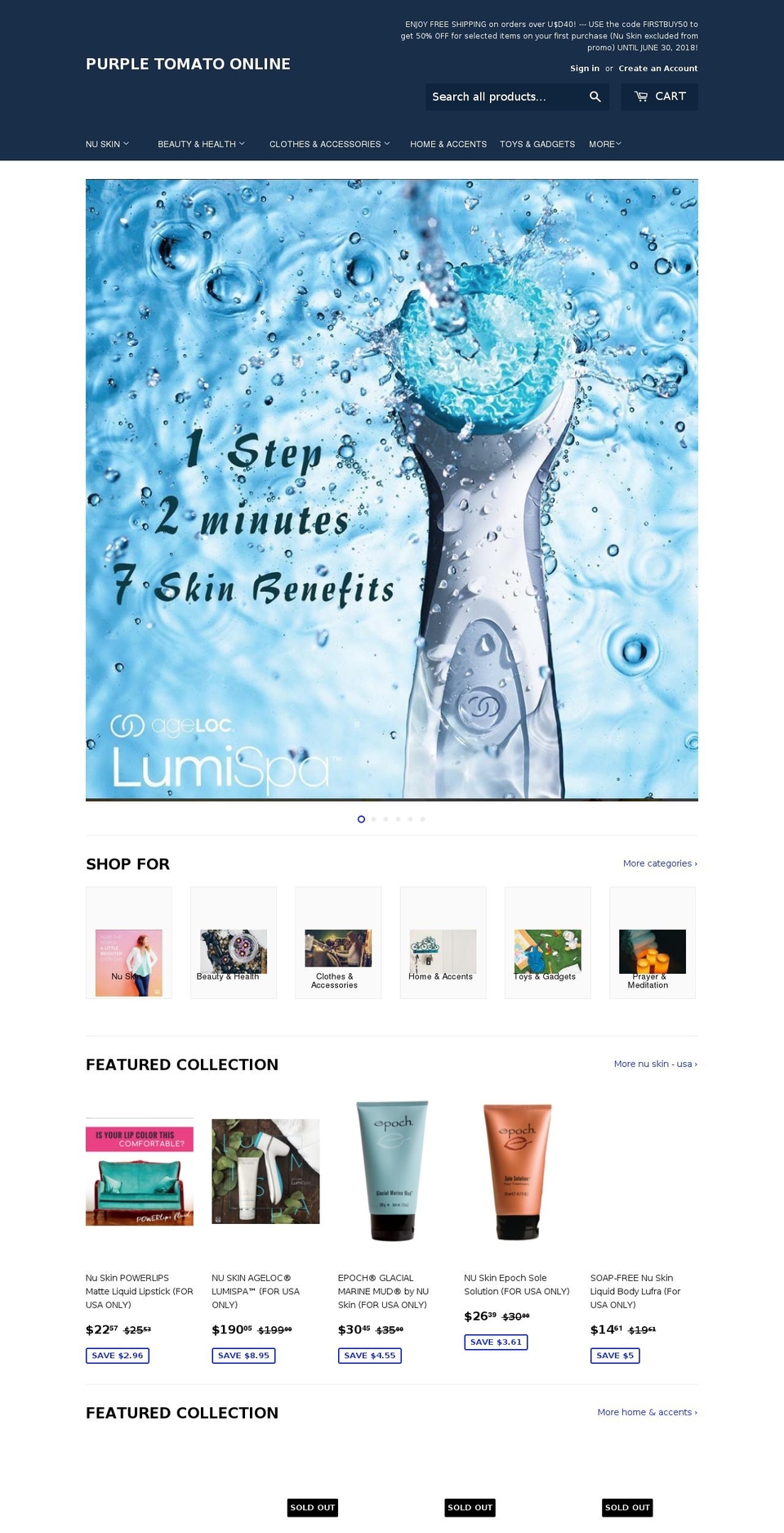 purple-tomato.com — Shopify storefront screenshot