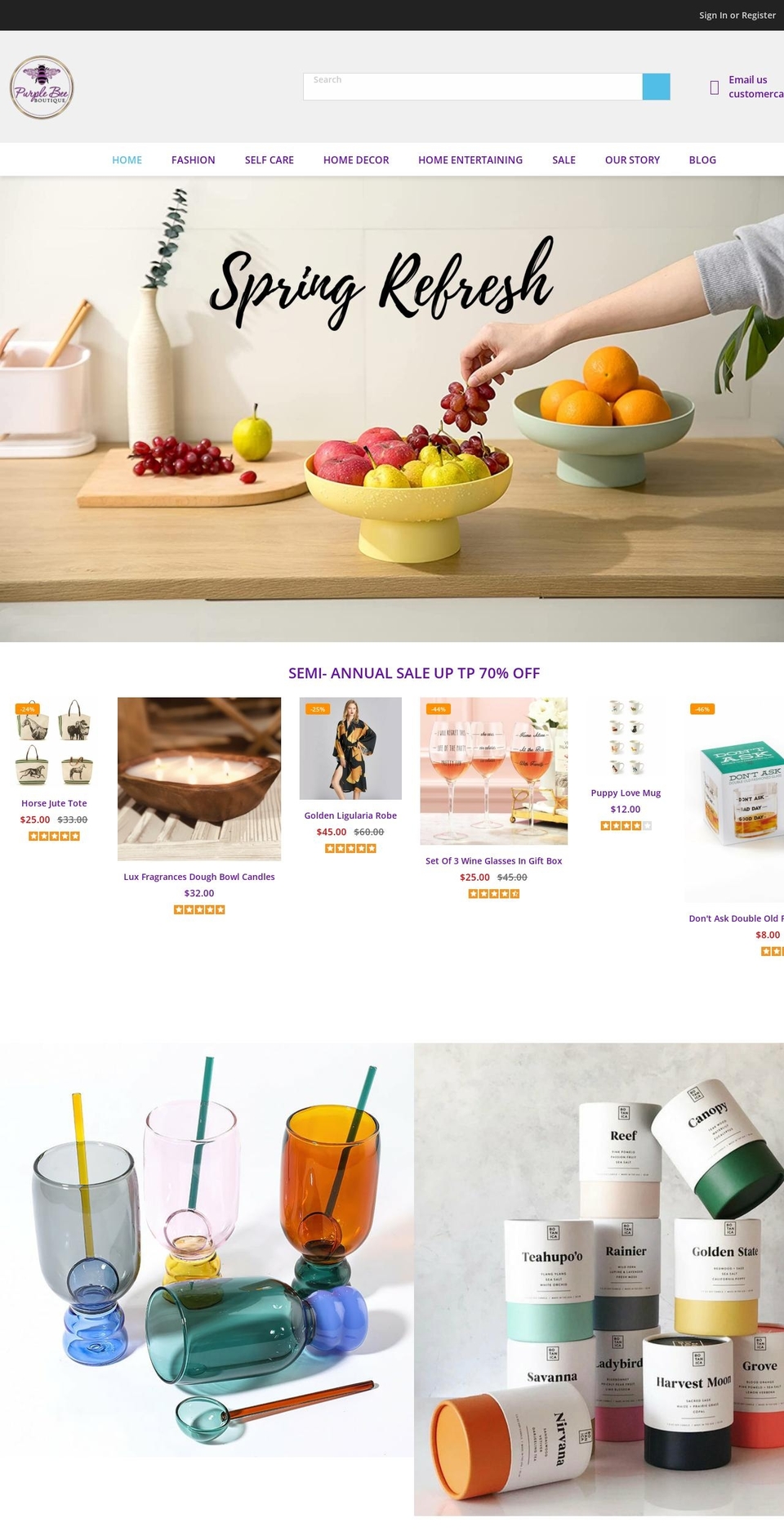 with Installments message Shopify theme site example purplebee.com