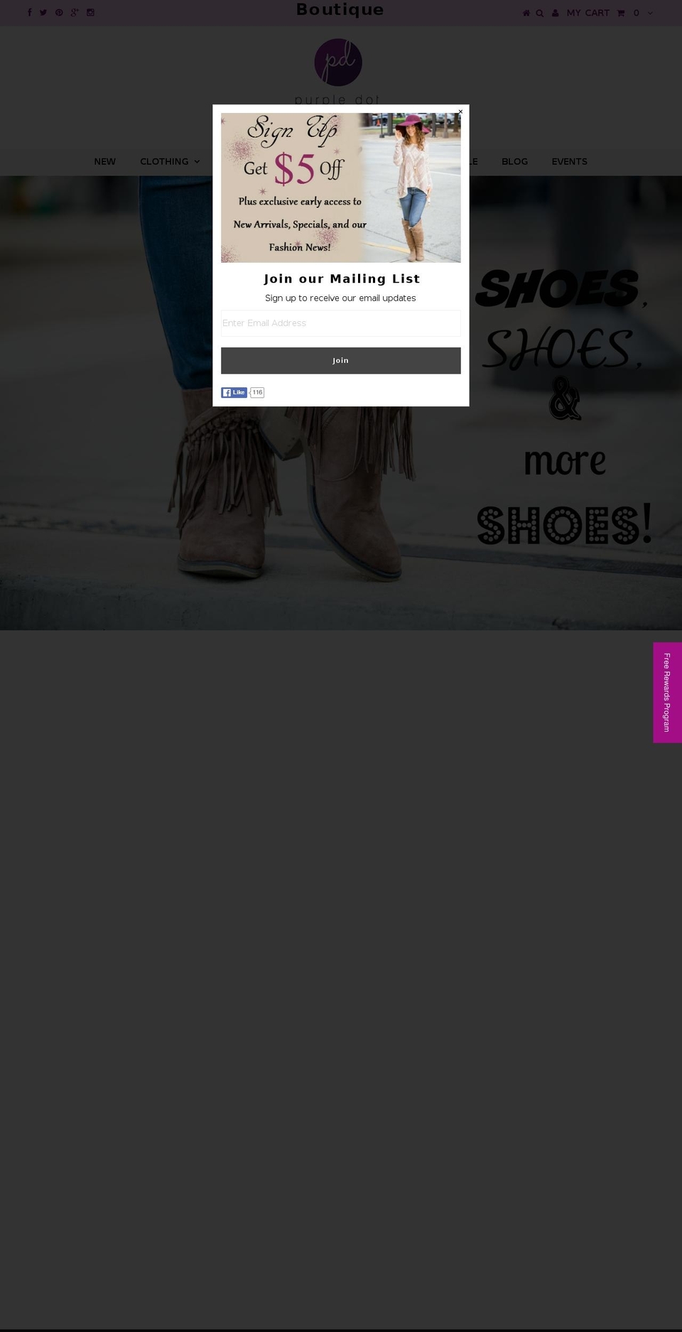 purpledotfashion.com shopify website screenshot