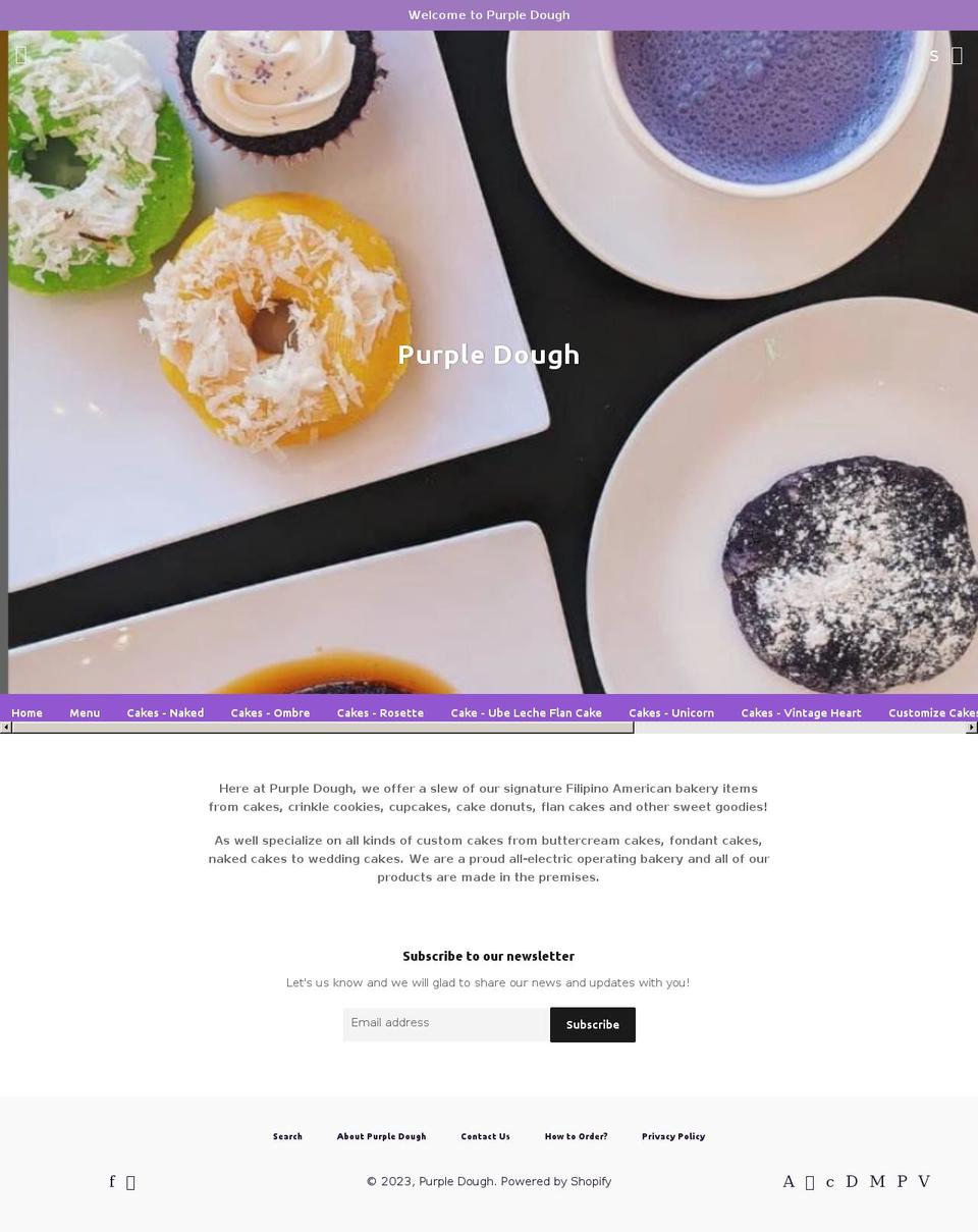 purpledough.com — Shopify storefront screenshot