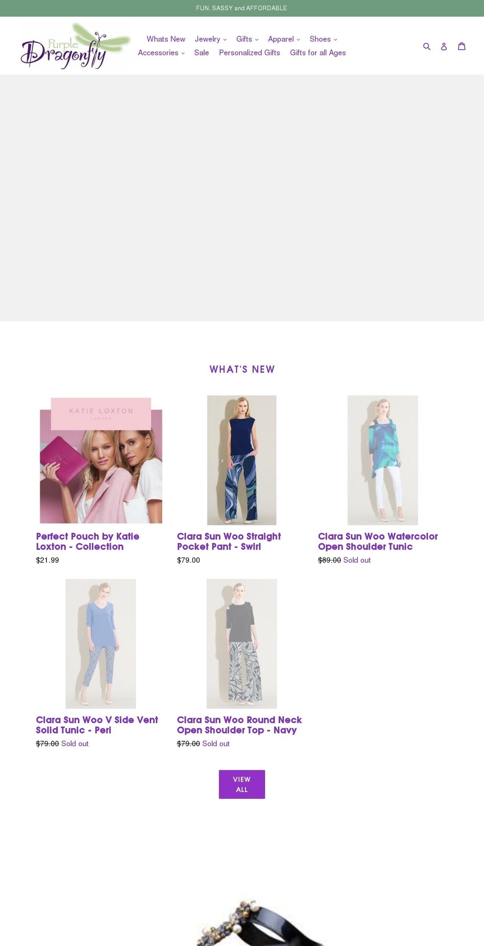 purpledragonflyboutique.com shopify website screenshot