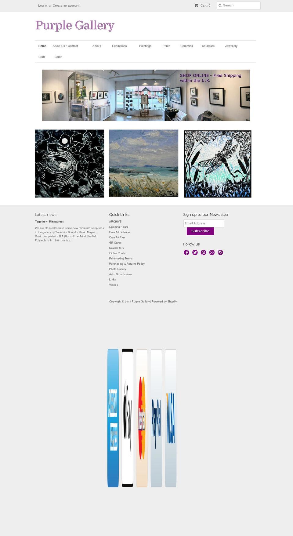 purplegallery.com shopify website screenshot