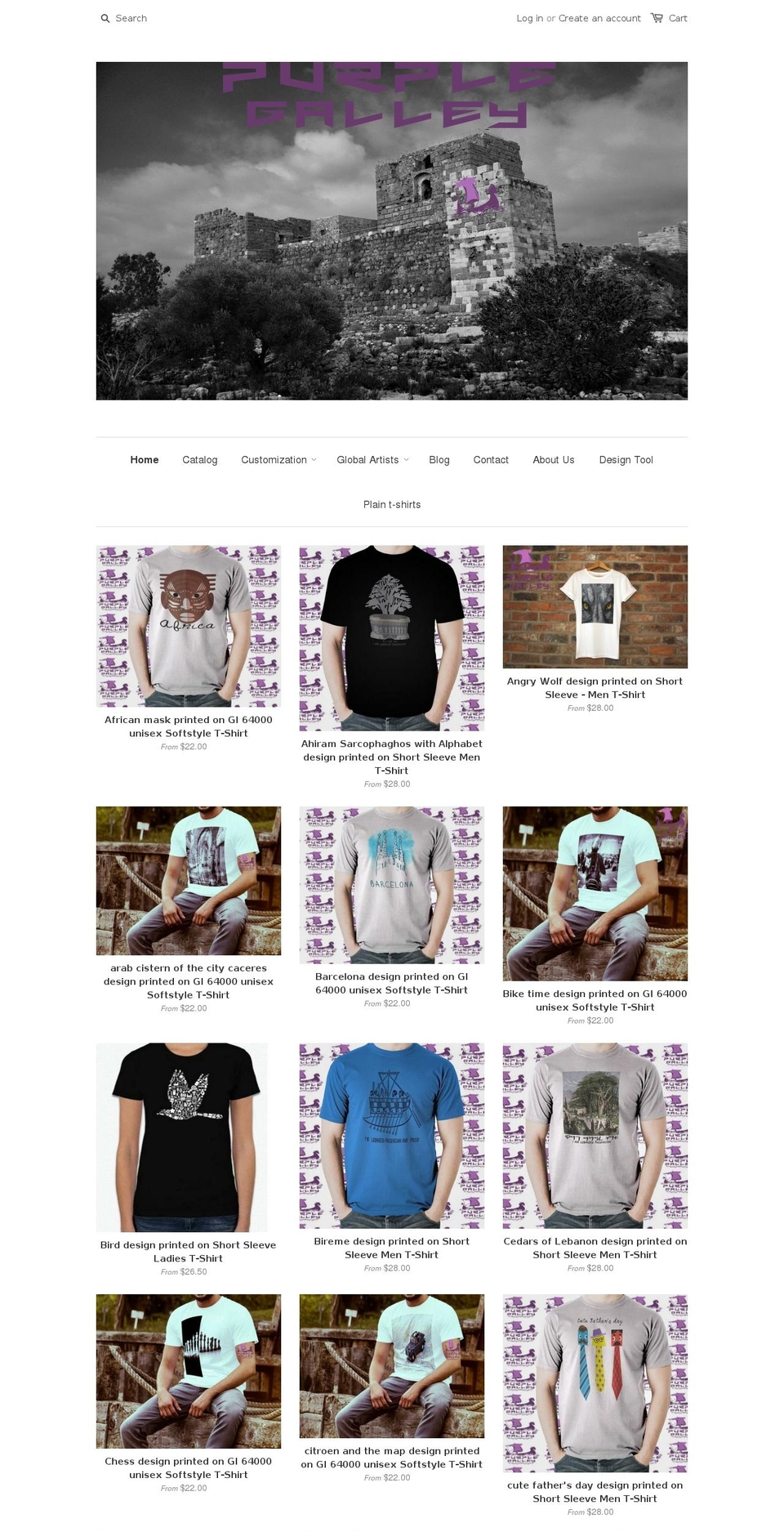 purplegalley.com shopify website screenshot