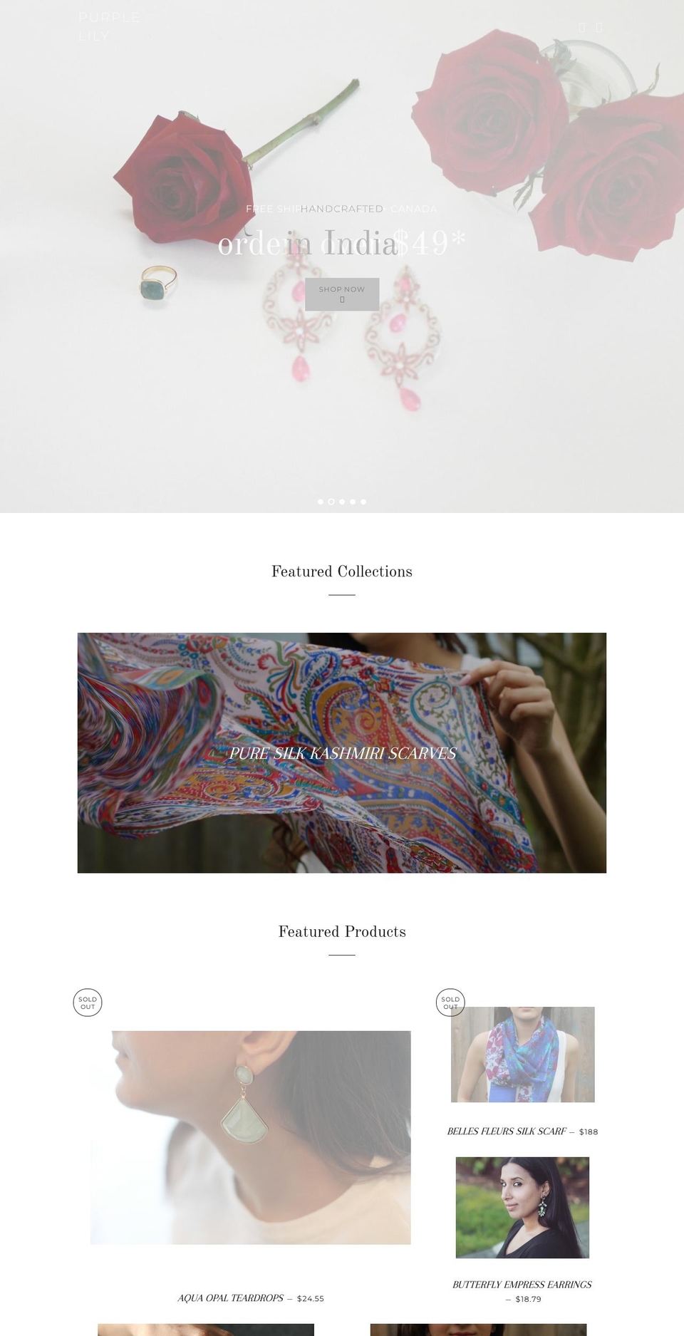 purplelily.ca shopify website screenshot