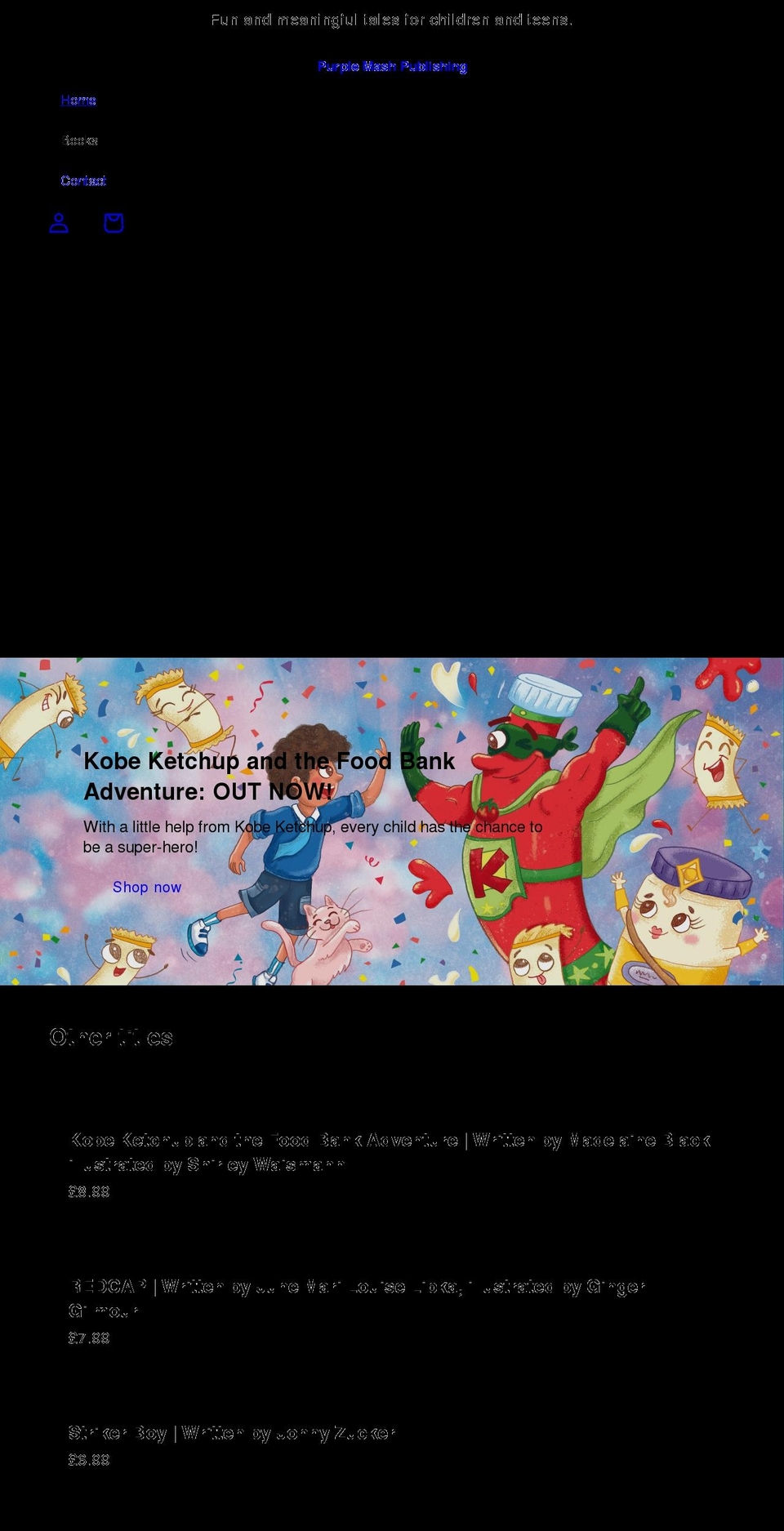 purplemashpublishing.com shopify website screenshot