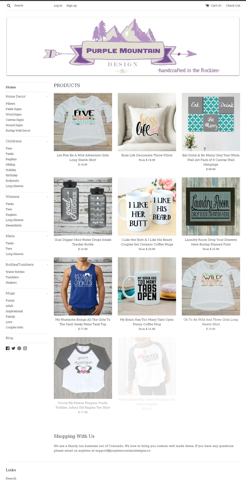 purplemountaindesign.com shopify website screenshot