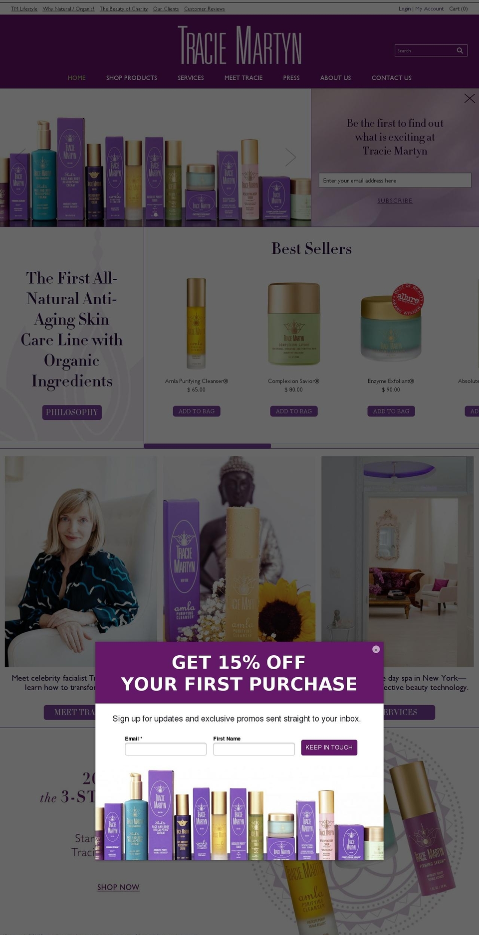 purplepalacespa.com — Shopify storefront screenshot