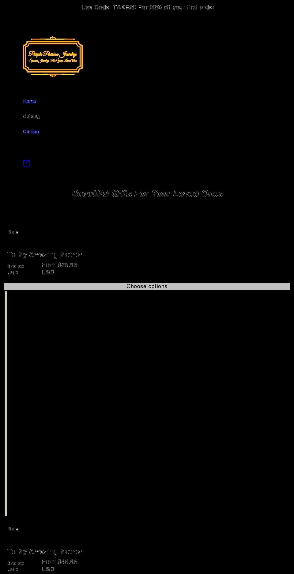 purplepassionjewelry.com shopify website screenshot