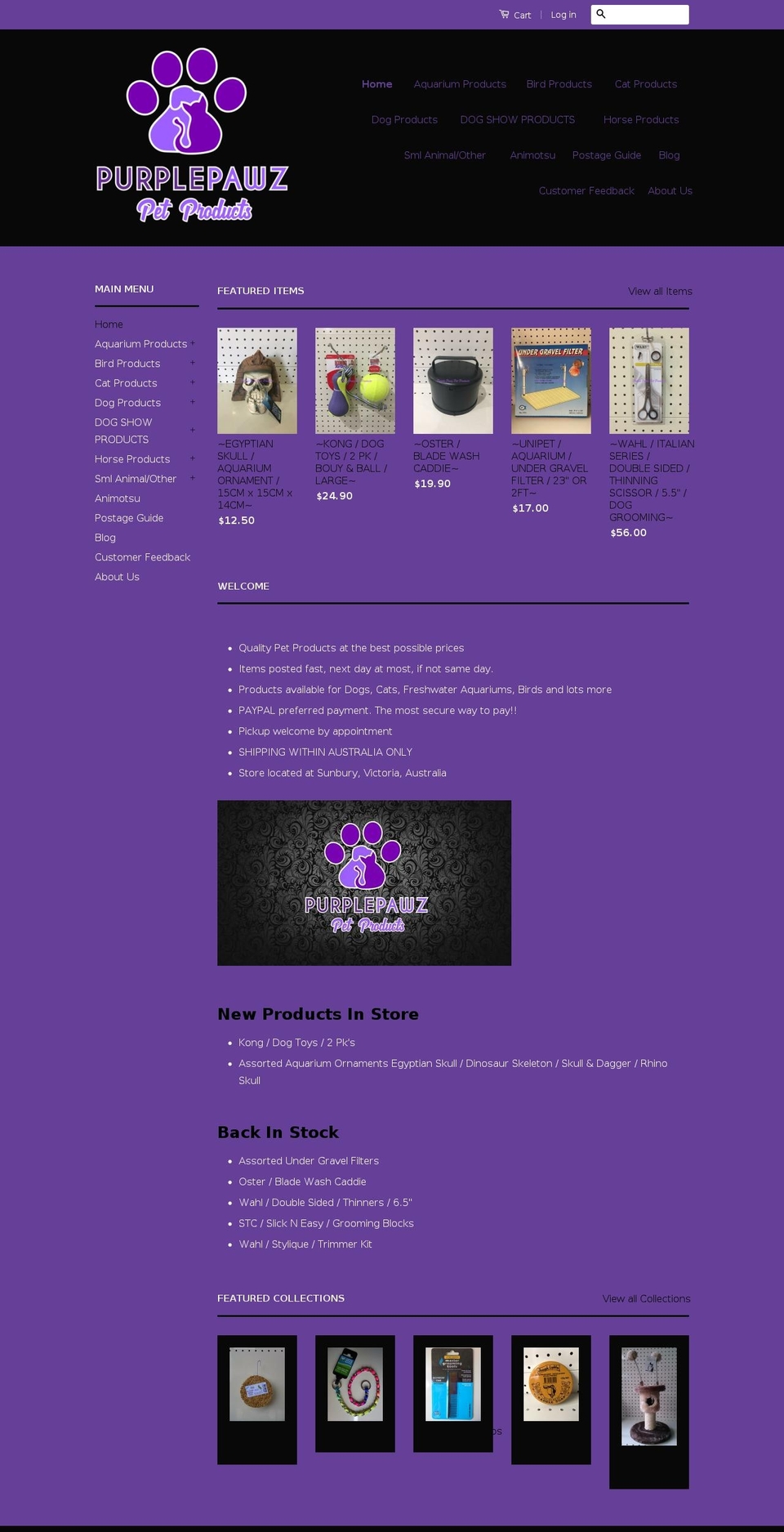purplepawzpetproducts.com shopify website screenshot