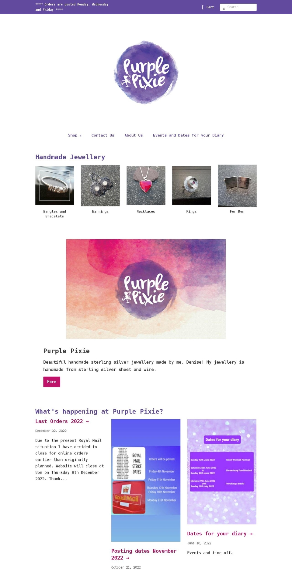 purplepixie.co.uk shopify website screenshot