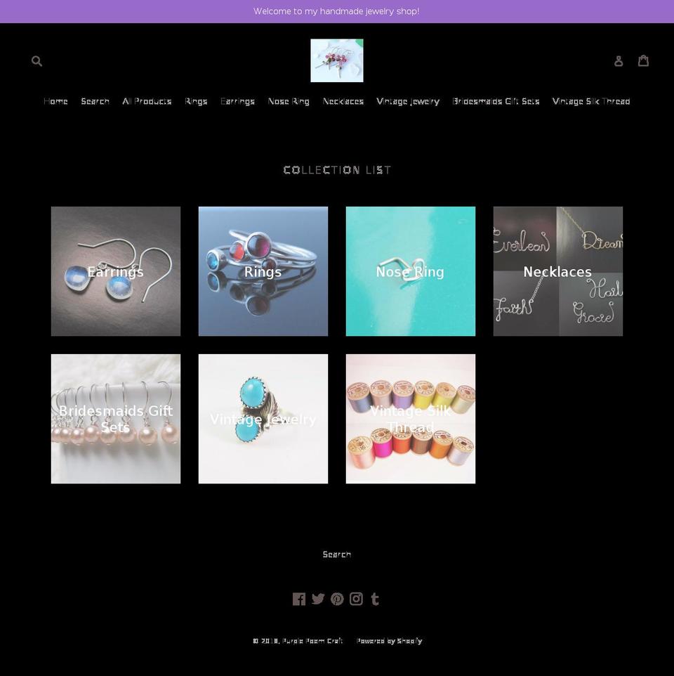 purplepoemcraft.com shopify website screenshot