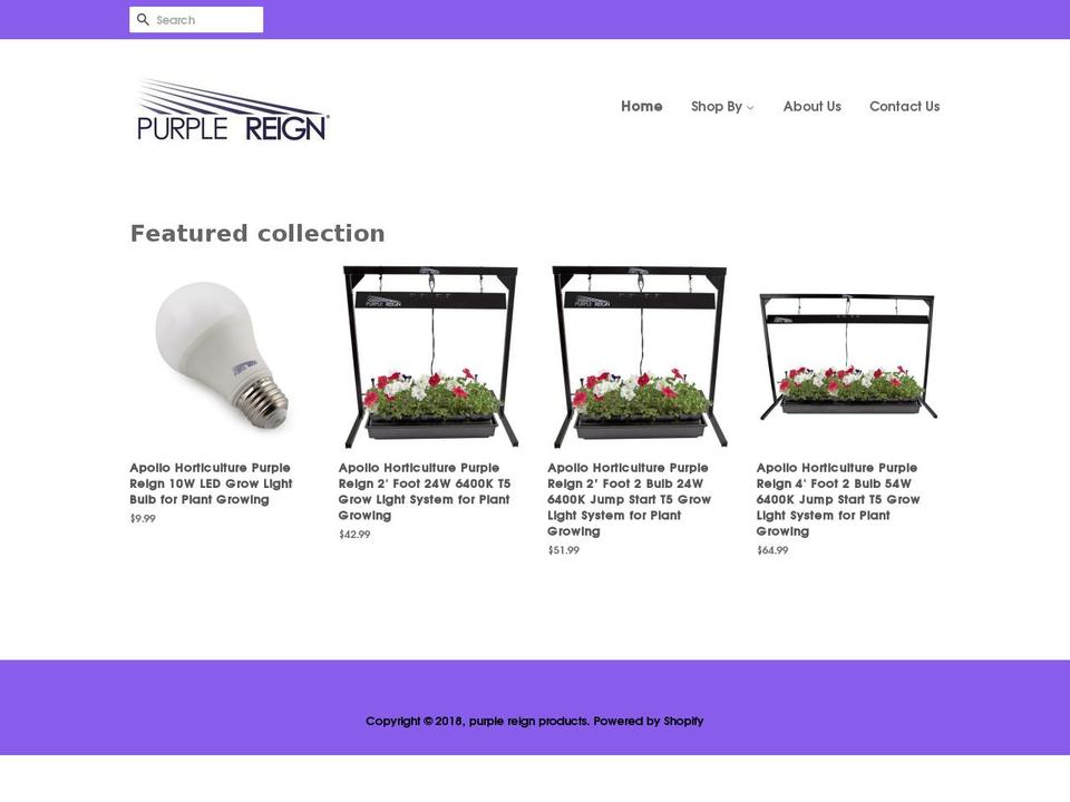 purplereignproducts.com — Shopify storefront screenshot