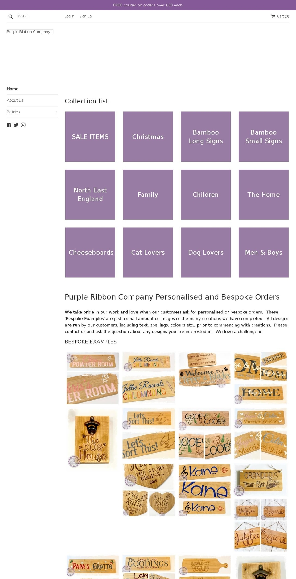 purpleribboncompany.shop shopify website screenshot