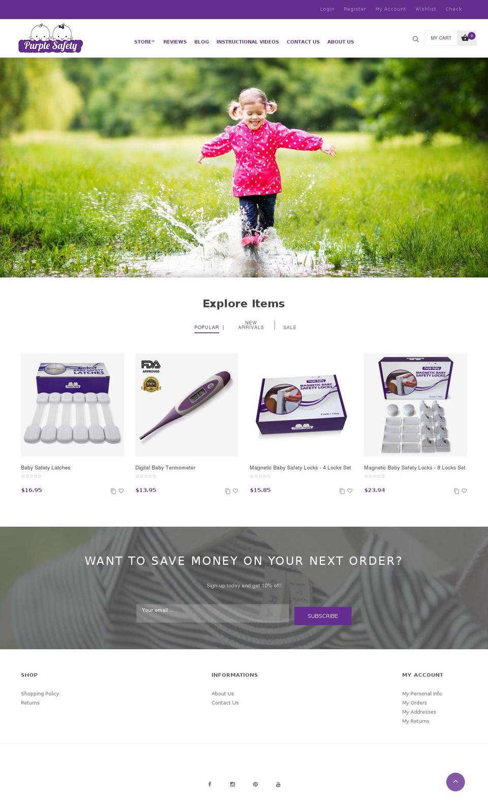 purplesafety.com shopify website screenshot