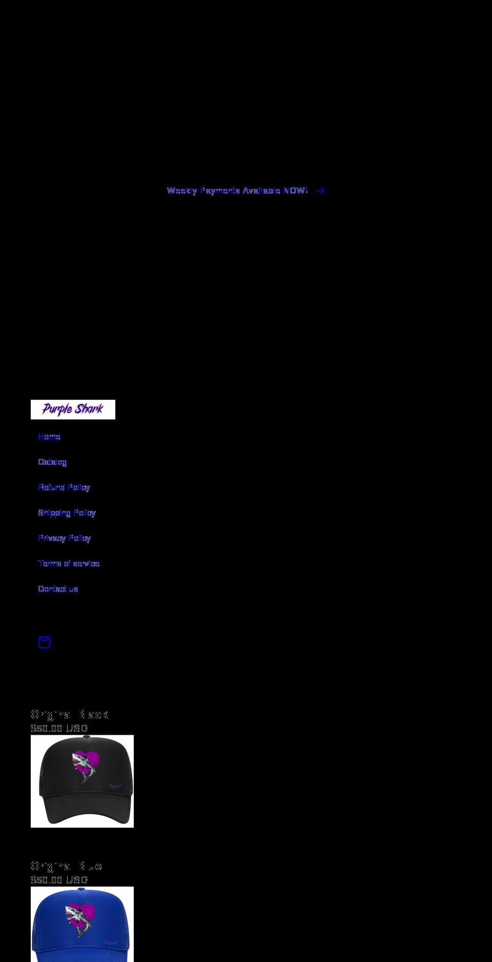 purplesharkbrand.com shopify website screenshot