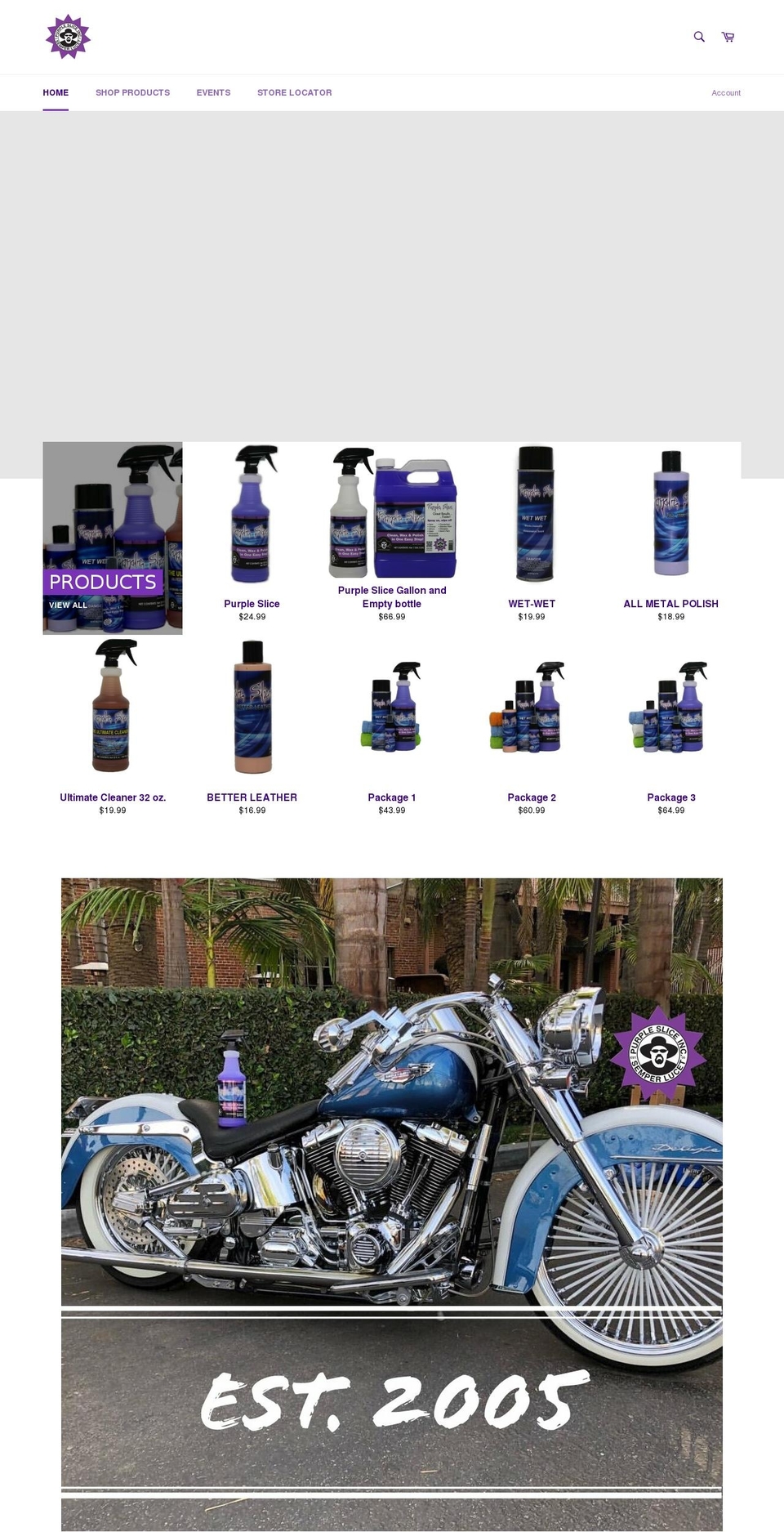 purpleslice.com shopify website screenshot