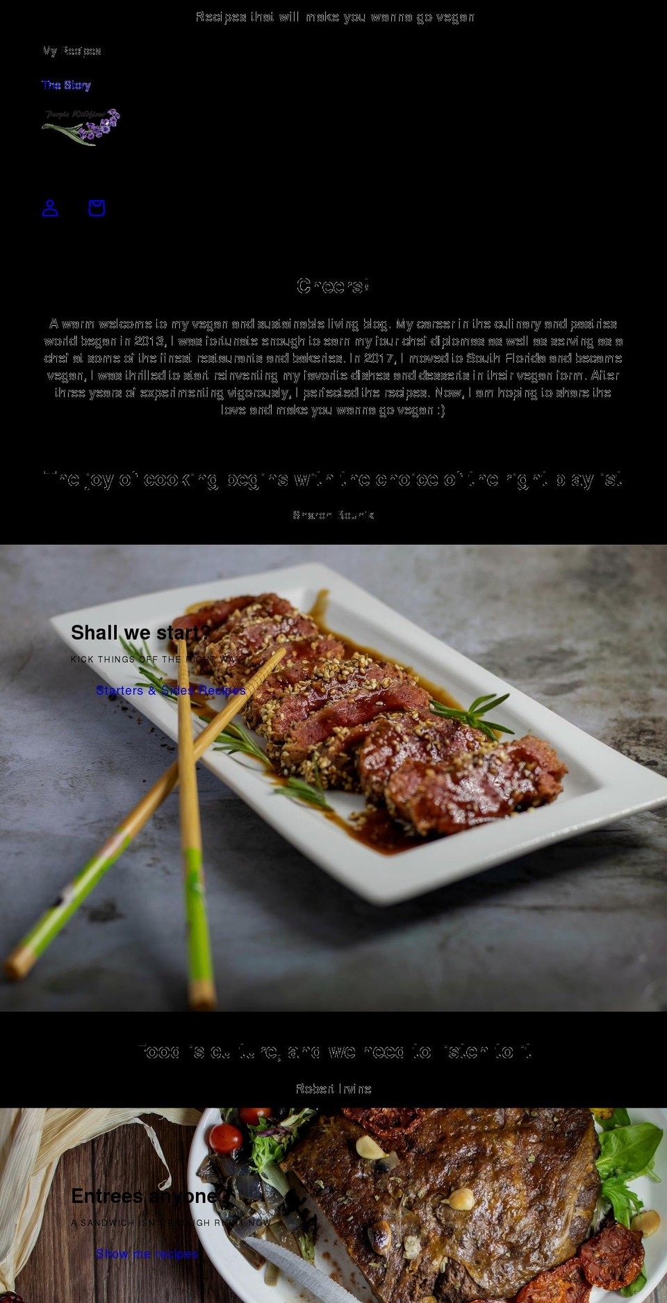 purplewildflour.com shopify website screenshot