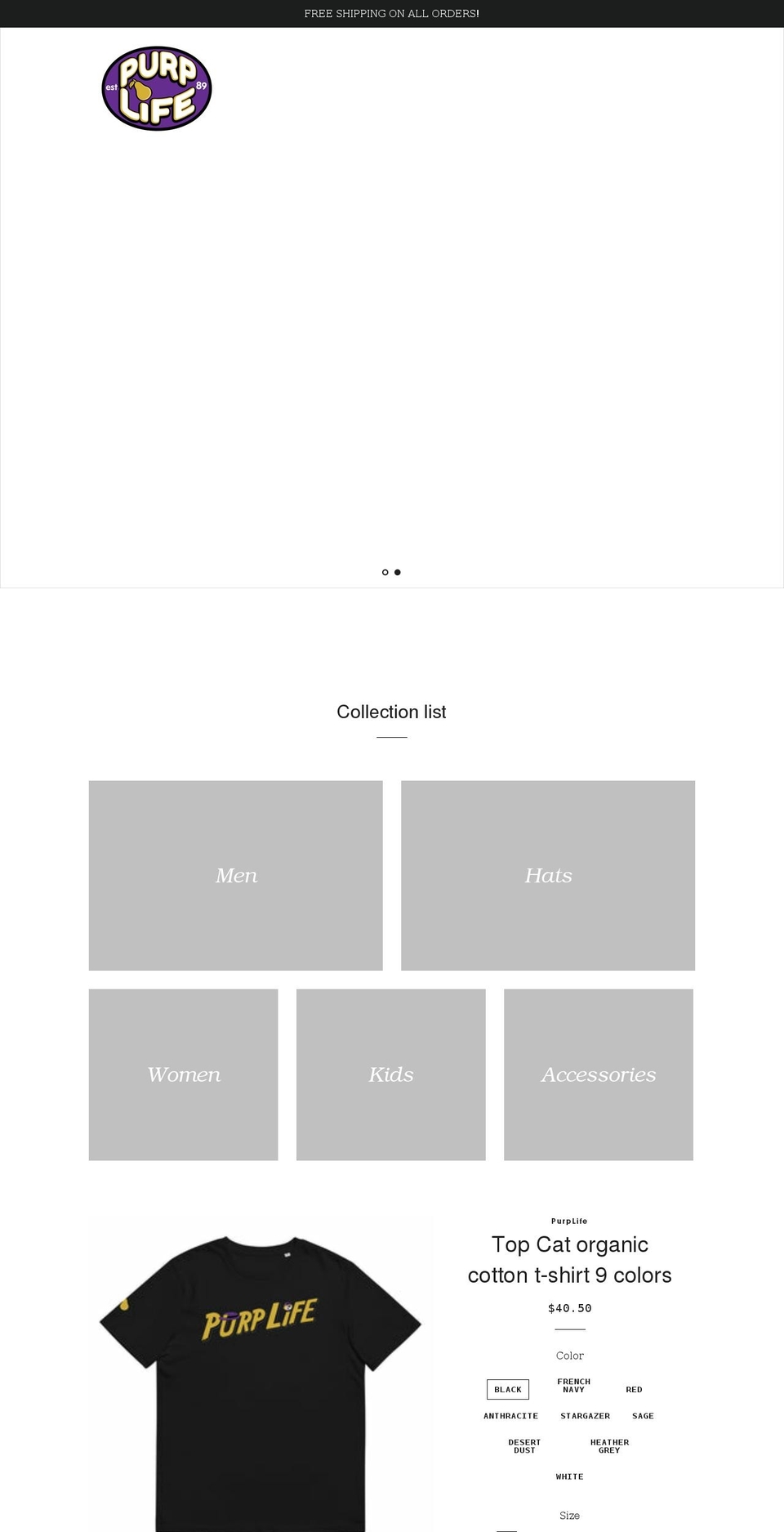 purplife.com shopify website screenshot
