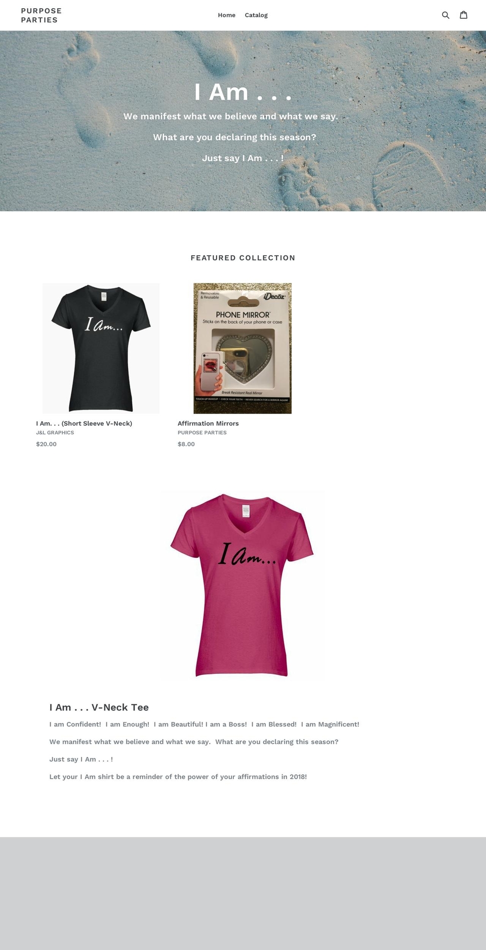 purpose-parties.myshopify.com shopify website screenshot