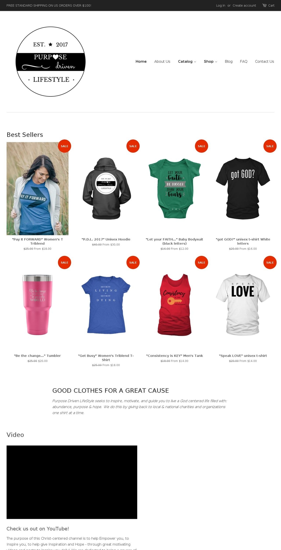 purposedrivenlifestyle.com — Shopify storefront screenshot