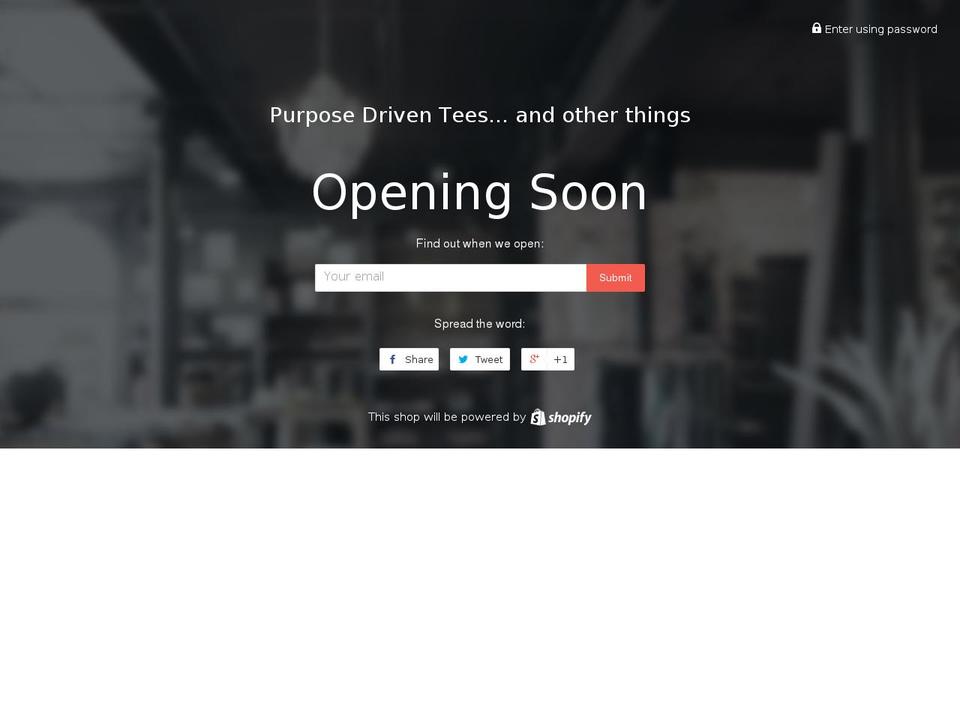 purposedriventees.com shopify website screenshot
