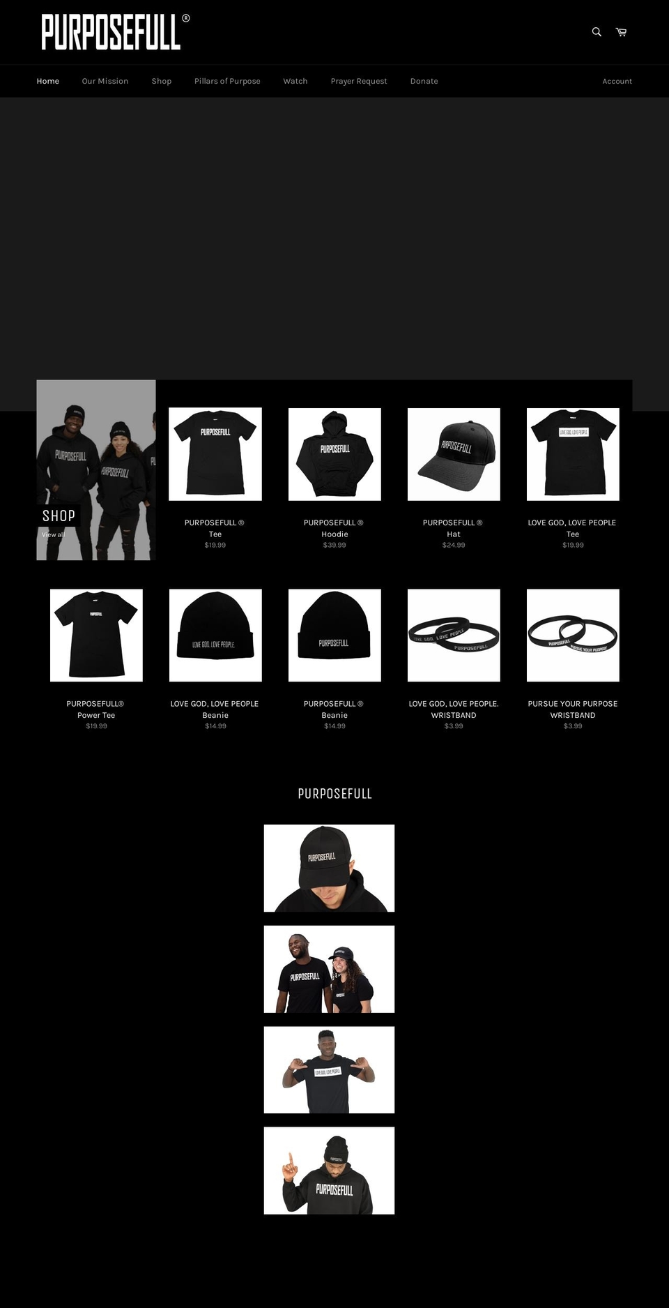 purposefullapparel.com — Shopify storefront screenshot