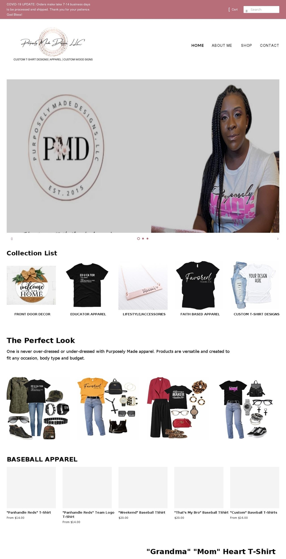 purposelymade.org shopify website screenshot