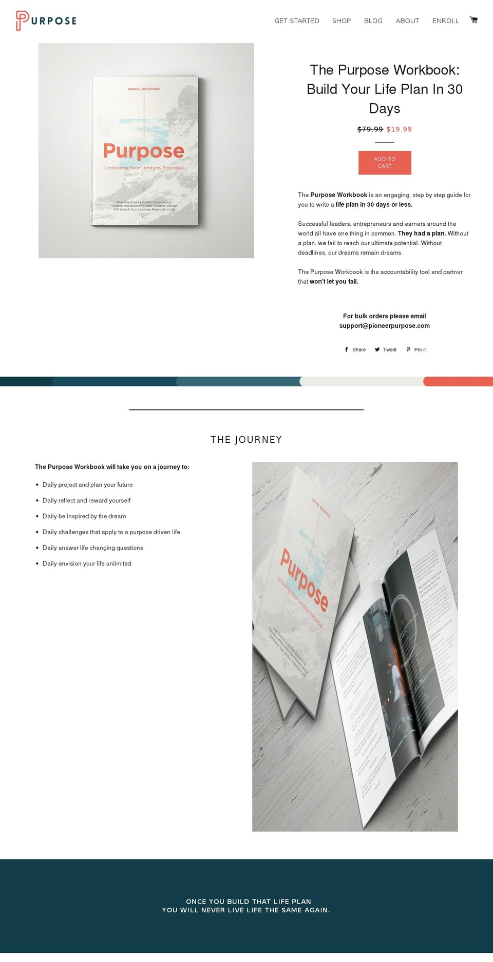 purposeworkbook.com — Shopify storefront screenshot