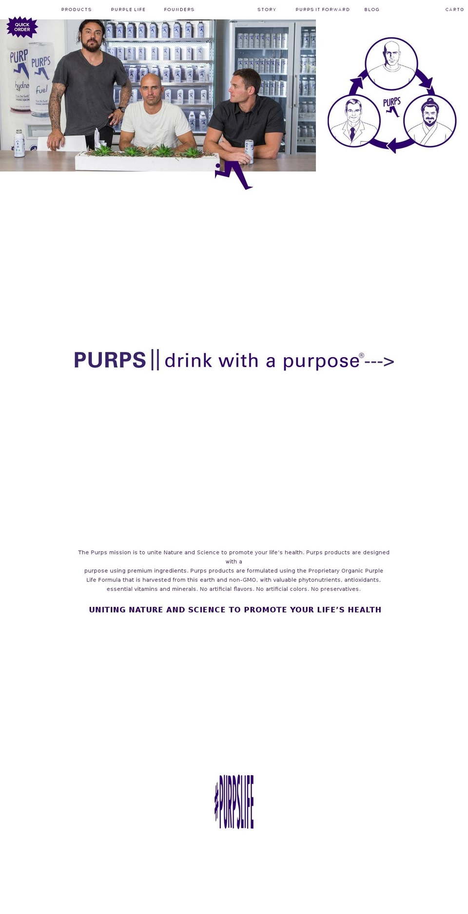purps.com shopify website screenshot