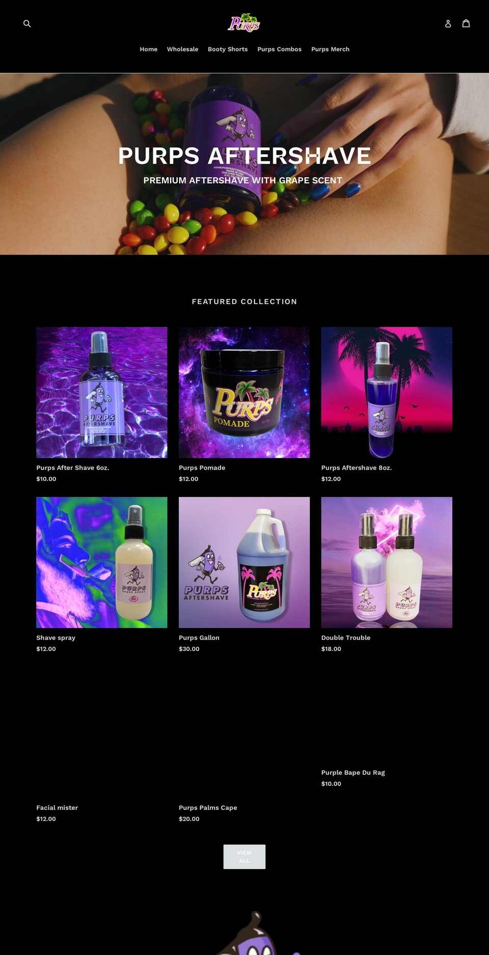 purpsaftershave.com — Shopify storefront screenshot