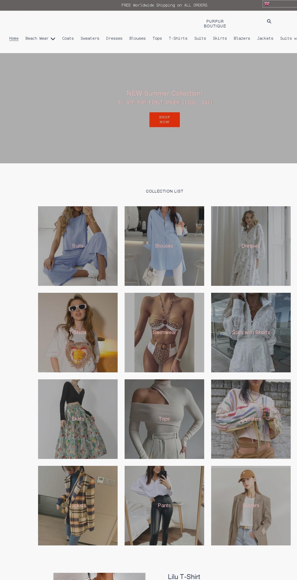 purpurboutique.com shopify website screenshot