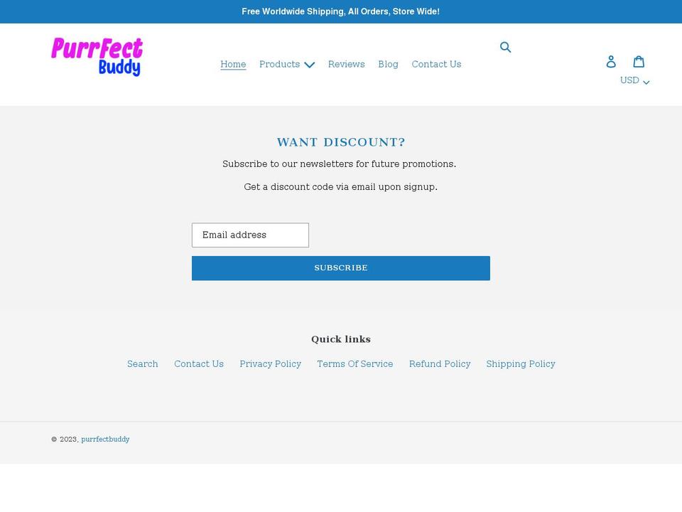 purrfectbuddy.com shopify website screenshot