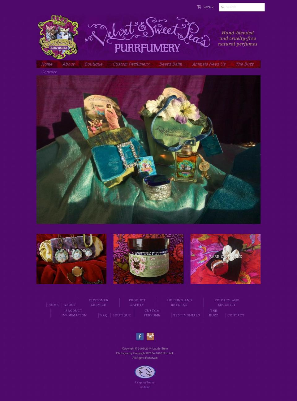 purrfumery.com shopify website screenshot