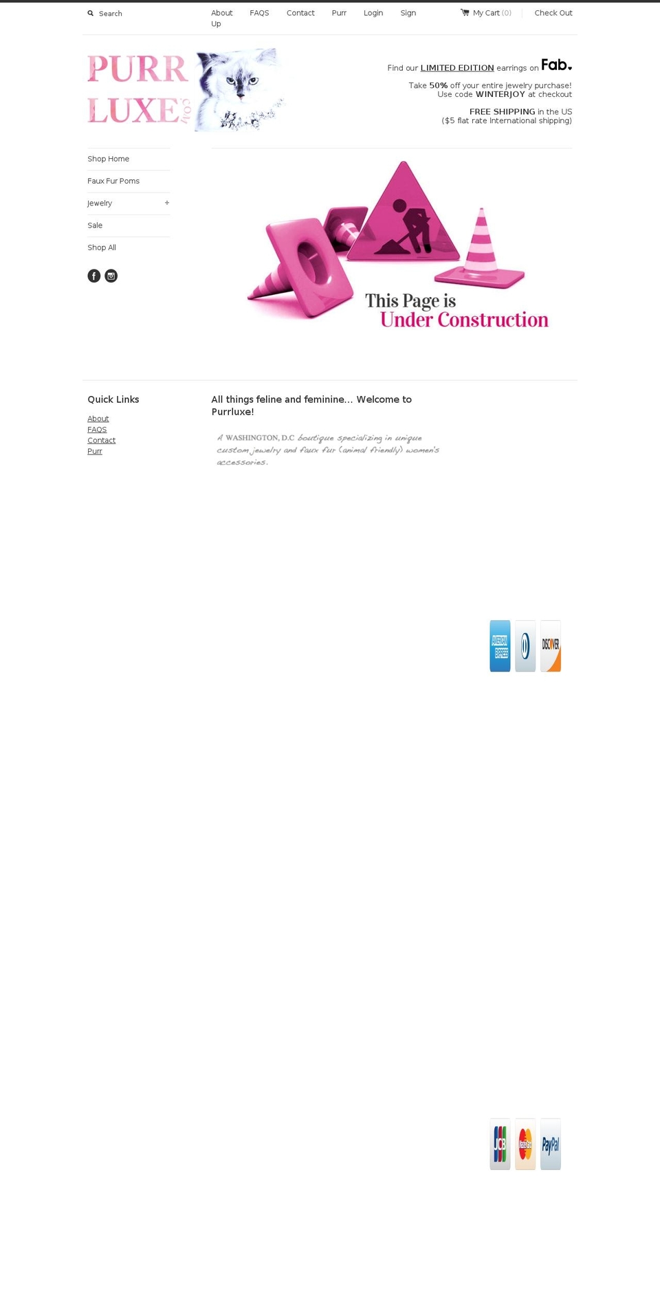 purrluxe.com shopify website screenshot