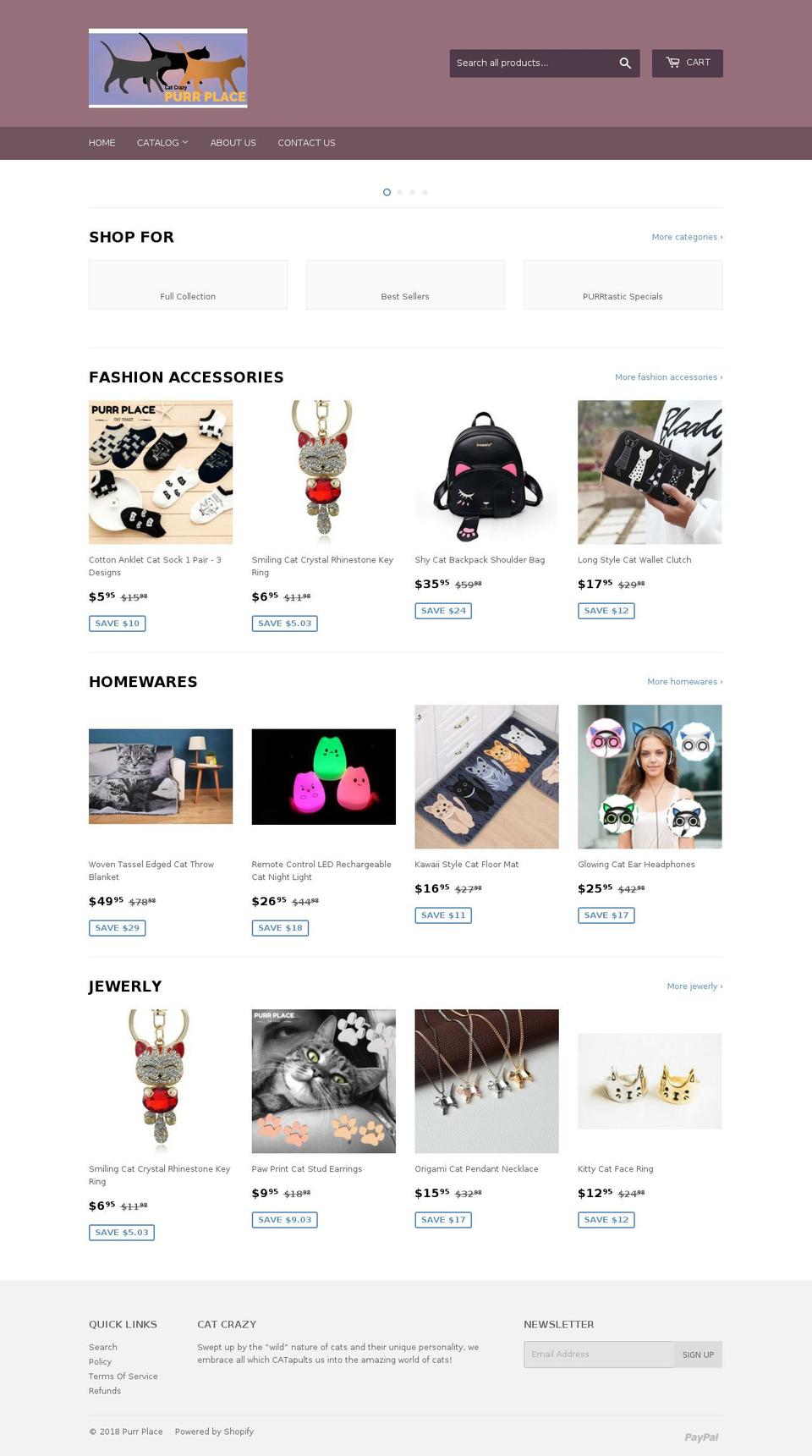 purrplace.com — Shopify storefront screenshot
