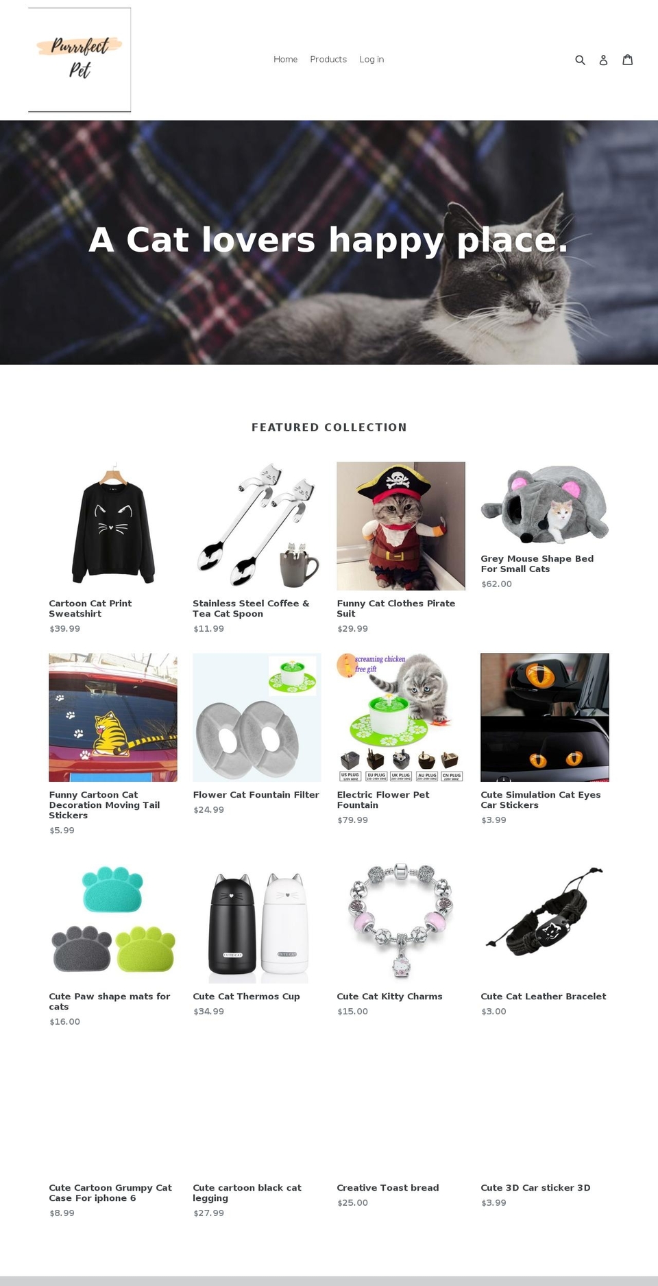 purrrfectpet.com — Shopify storefront screenshot