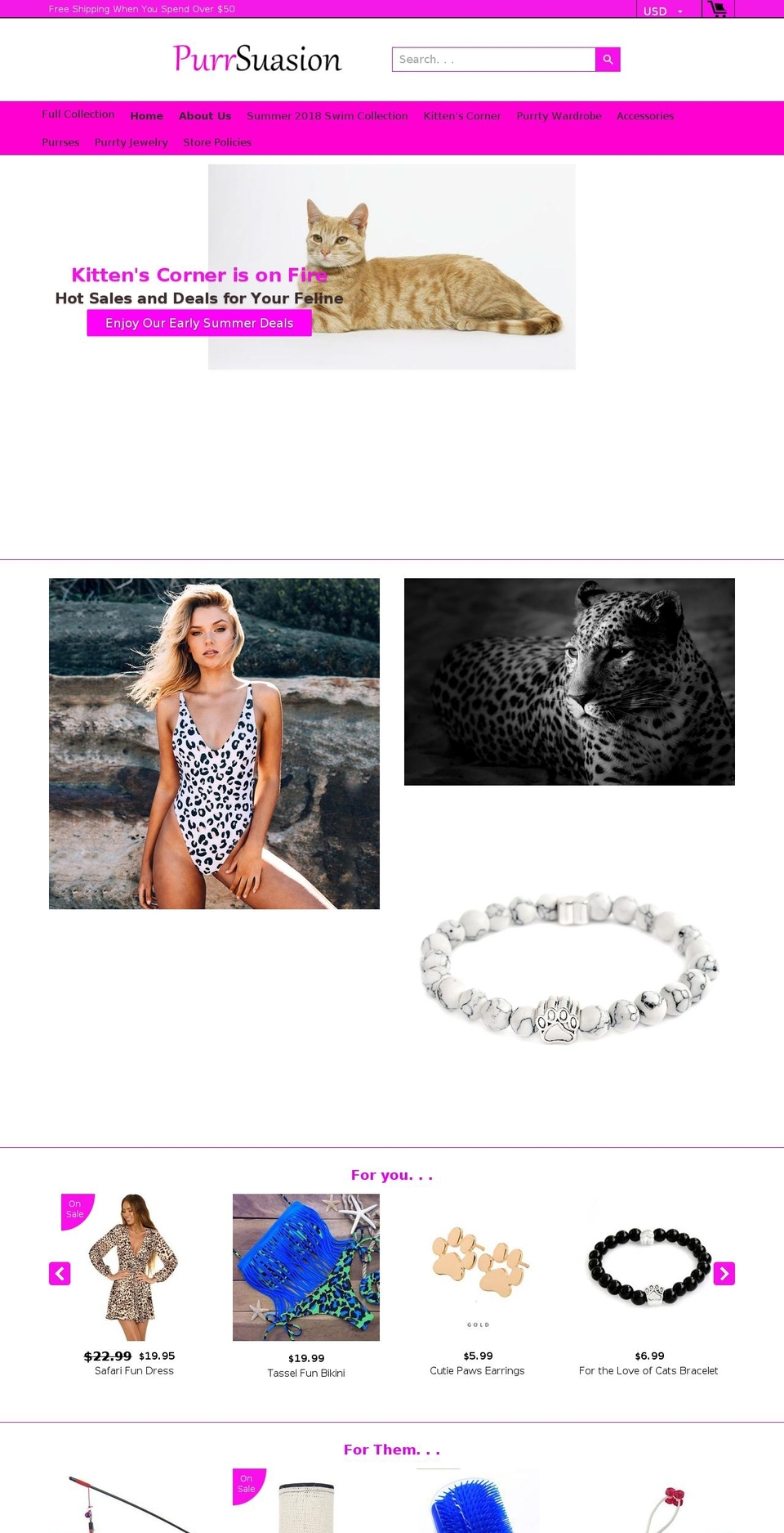 purrsuasionbrand.com — Shopify storefront screenshot
