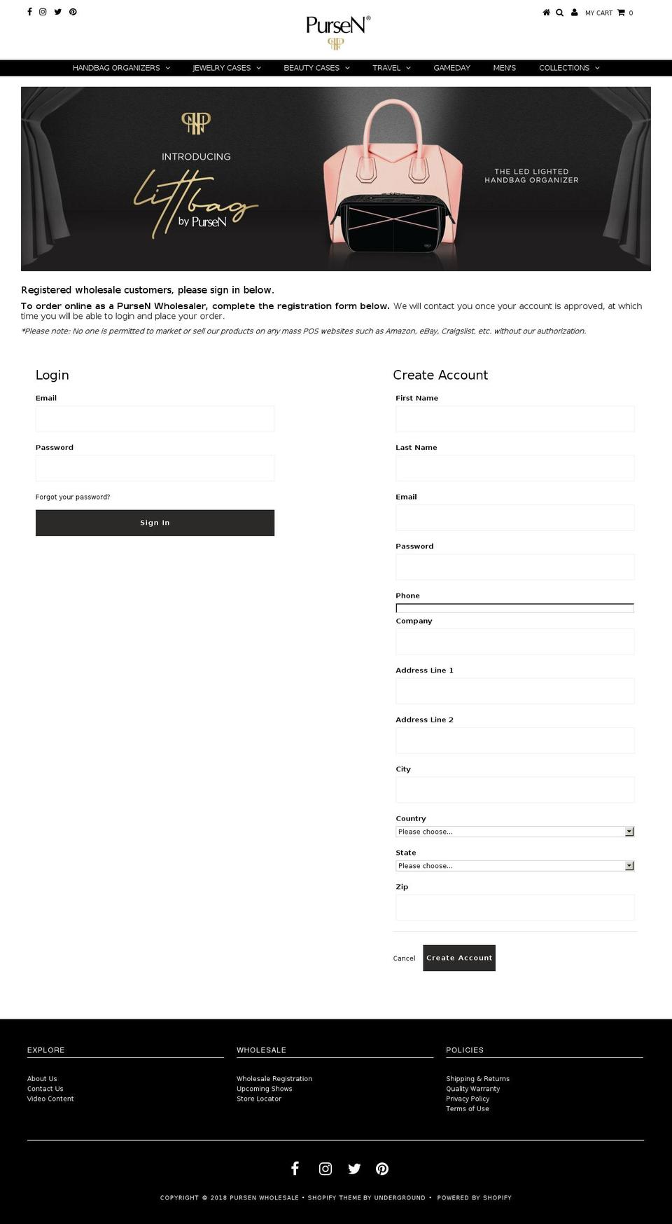pursen-net-testament Shopify theme site example pursenwholesale.com