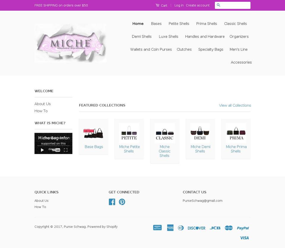 purseschwag.net shopify website screenshot