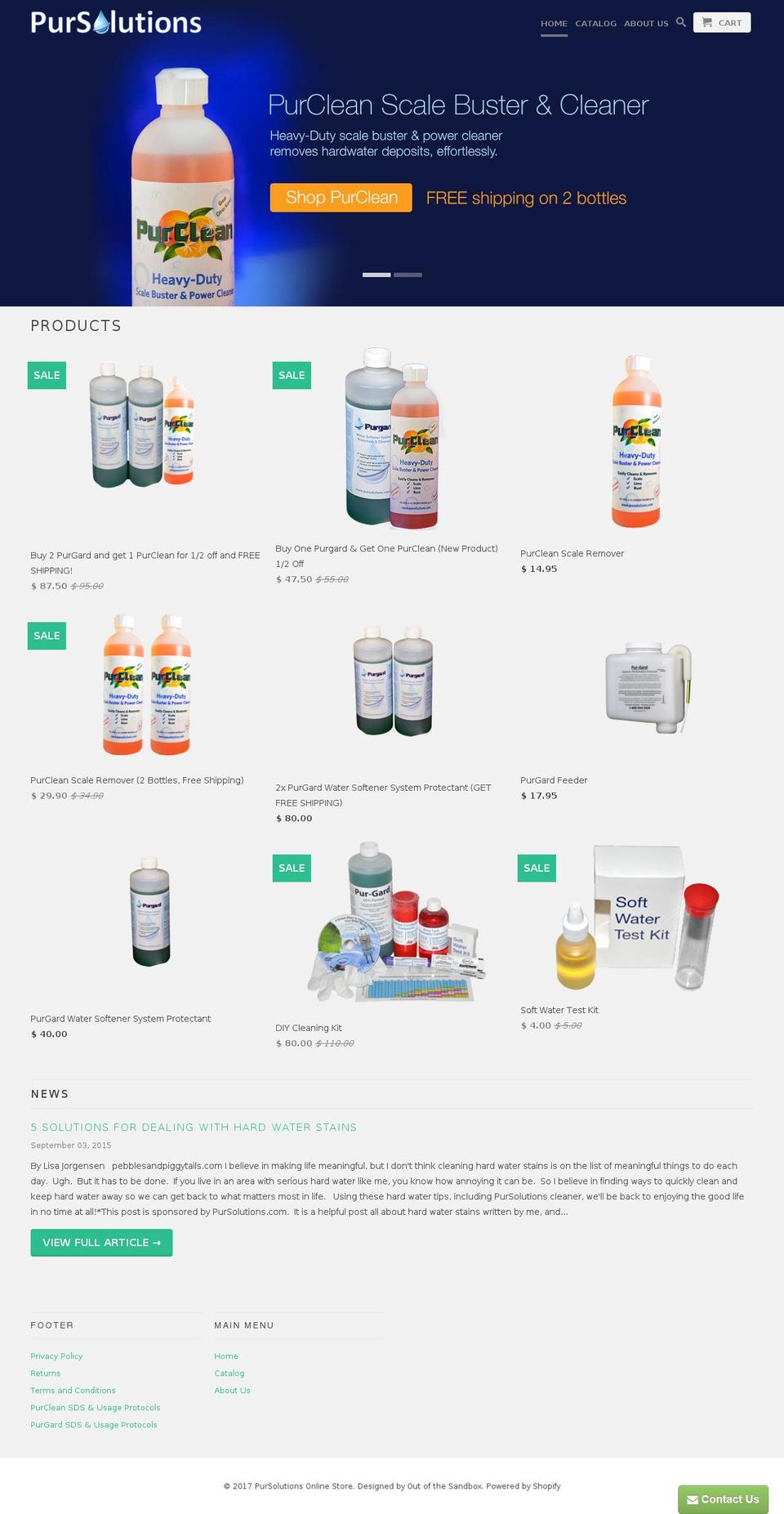 purshield.com shopify website screenshot