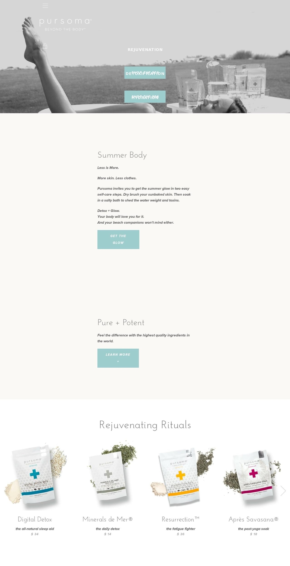 pursomalife.com shopify website screenshot