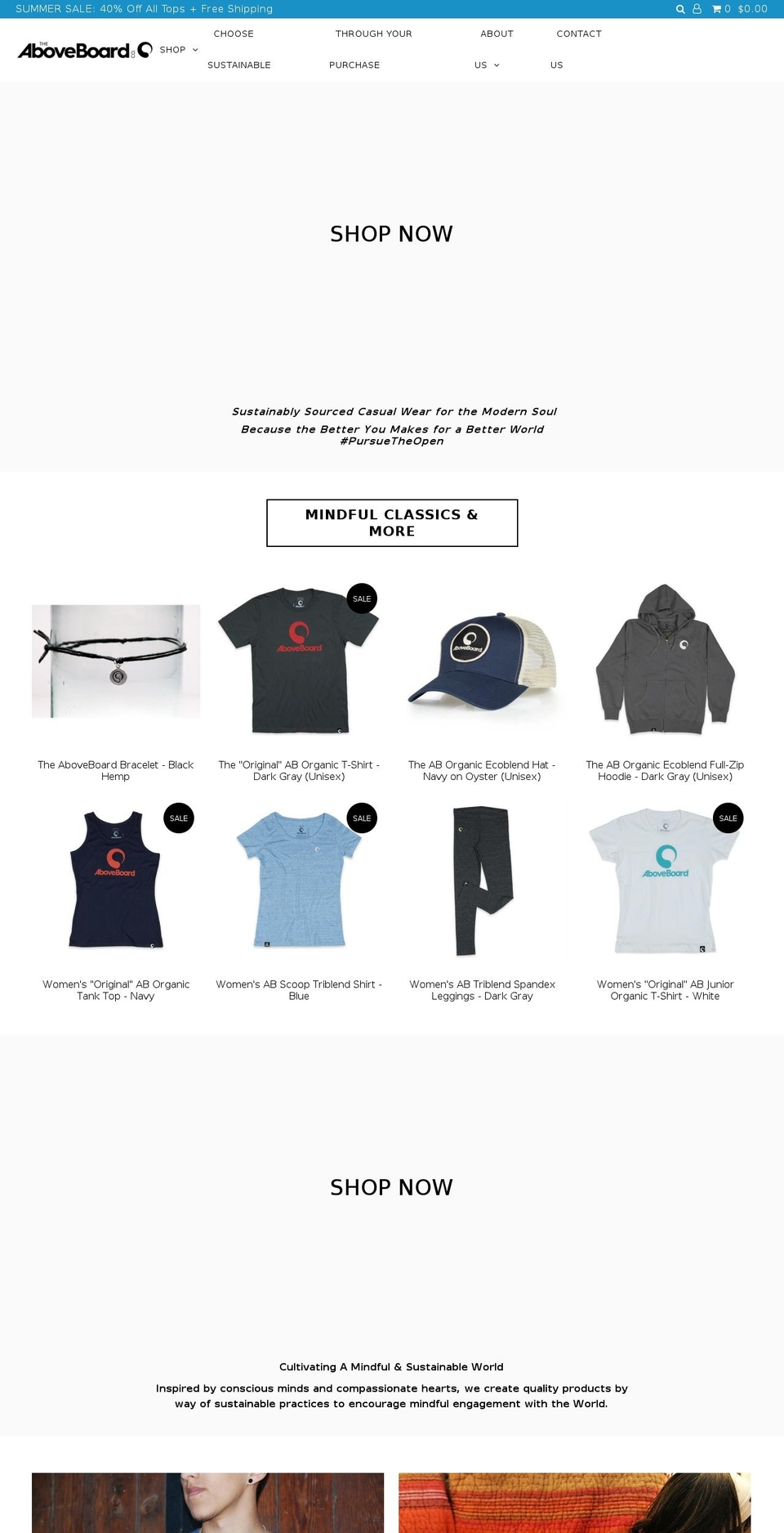 pursuetheopen.com — Shopify storefront screenshot