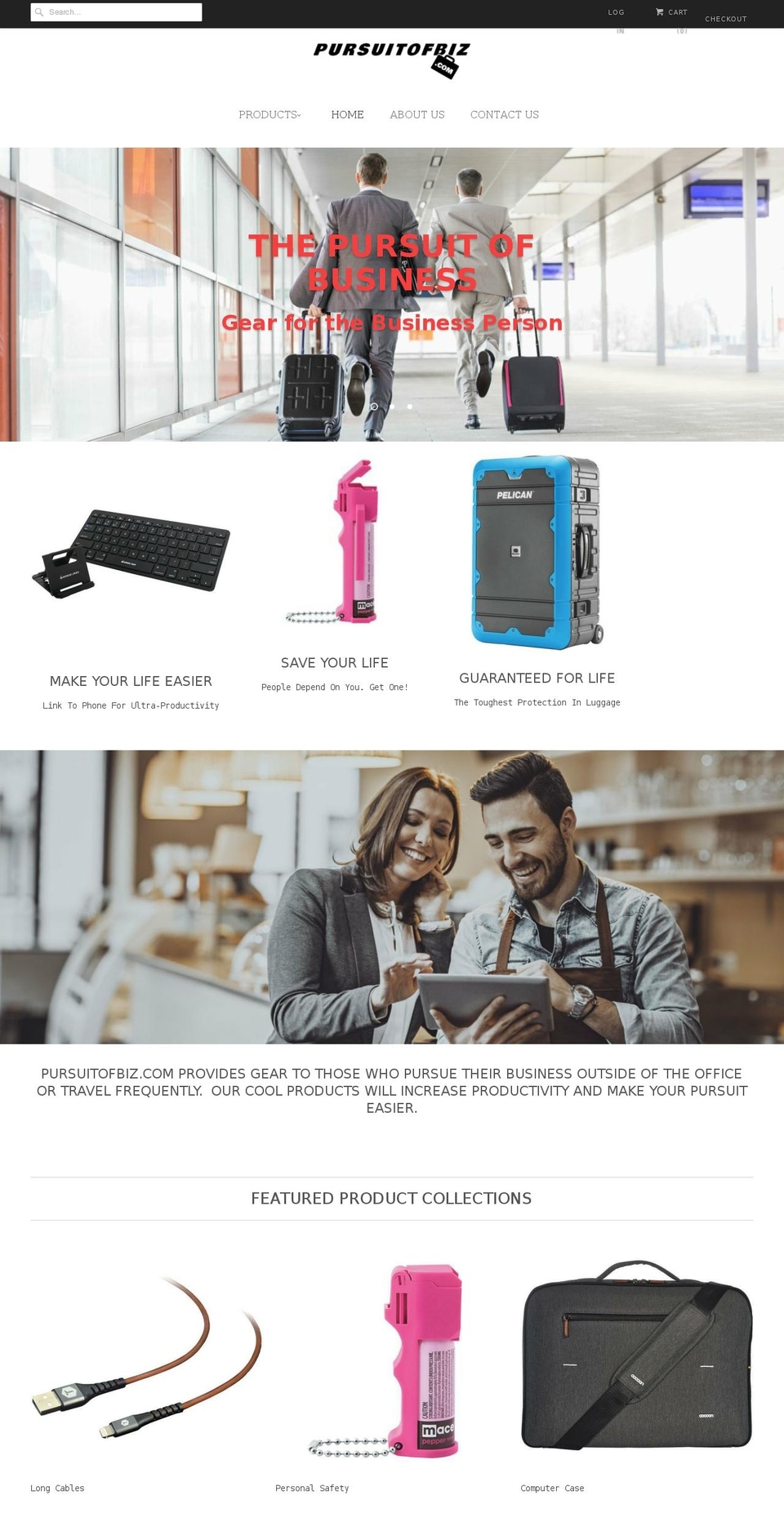 pursuitofbiz.com shopify website screenshot