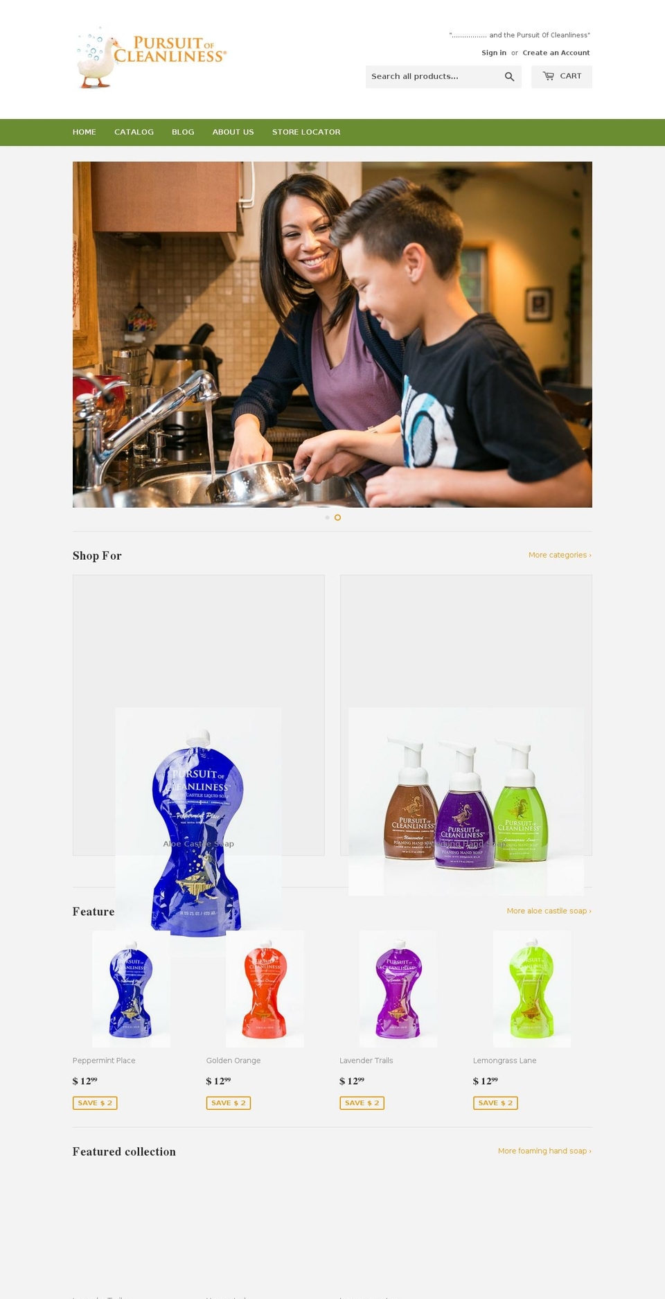 pursuitofcleanliness.com — Shopify storefront screenshot